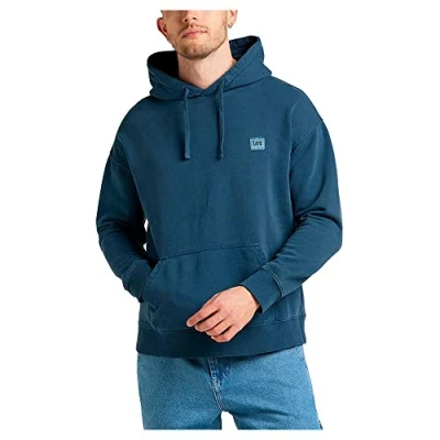Image of Lee Men&#039;s CORE Loose Hoodie Hooded Sweatshirt, Marine, XX Large