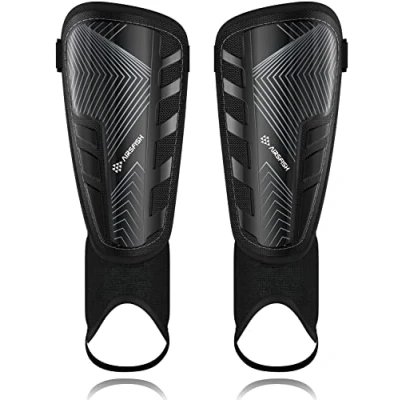 Image of Shin Pads Boys Certified Airsfish Kids with Ankle Protection,High Strength pads,Breathable Non Slip Extended Adjustable Straps,Protective Football Equipment for and Girls
