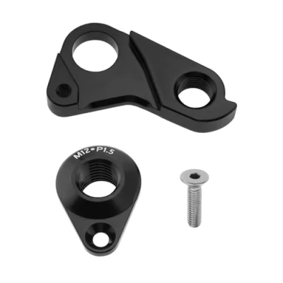 Image of YINETTECH Bike Tail Hook Rear Derailleur Hanger Wheel Mechanical Shift Aluminum Alloy Compatible with Fuji Vitus Black