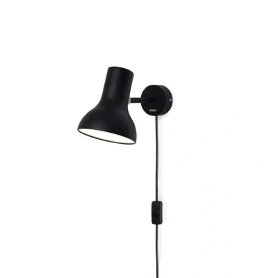 Image of Anglepoise Type 75 Mini Wall Lamp w/Cable Jet Black