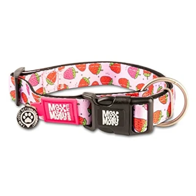 Image of Max &amp; Molly Dog Puppy Collar with Power Buckle, Fun Style for Small, Medium, Large Dogs Puppies, Waterproof, Comfortable, Adjustable, Includes Gotcha QR Code Pet ID