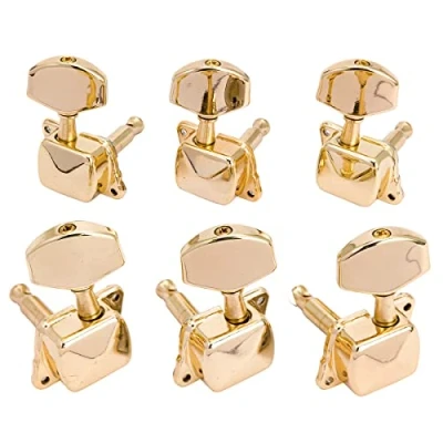 Image of Musiclily Pro 3L+3R Semi Closed Guitar Tuners String Tuning Pegs Keys Machine Heads Set for Electric or Acoustic Guitar, Gold