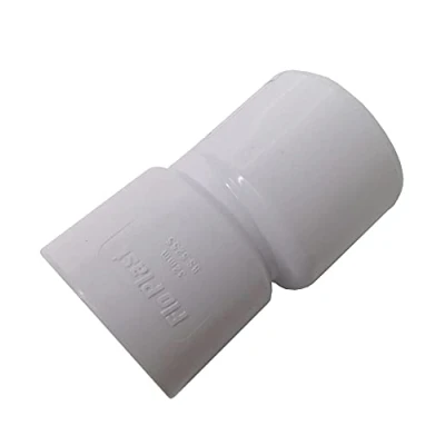Image of Solvent Weld White 40mm (43mm) x 32mm (36mm) Eccentric Waste Pipe Fitting Reducer