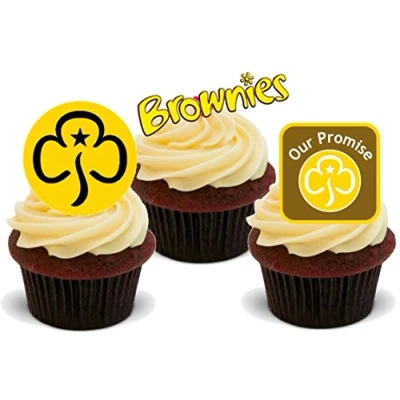 Image of BROWNIES MIX Fun Novelty PREMIUM STAND UP Edible Wafer Paper Cake Toppers Decoration