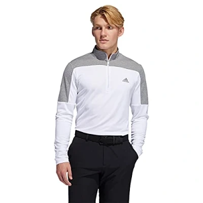 Image of adidas Golf Mens 1/4 Zip UPF Lightweight Sweater White XXL