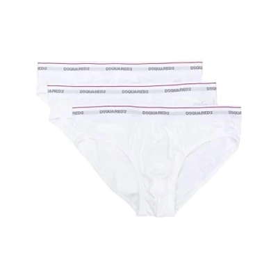 Image of DSQUARED2 Men&#039;s XL Briefs White (Dsquared2 Underwear, 3 count, High end Fashion)