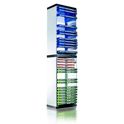 Image of ADZ Universal Game Storage Tower Stores 36 or Blu Ray Disks Holder Rack for PS4, PS5, Xbox One, Series X/S, Nintendo Switch Games and Discs (White)