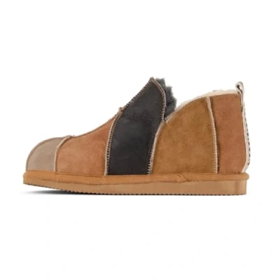 Image of Shepherd of Sweden Anton Sheepskin Slippers Limited Edition Patchwork Men 100% Real Soft and Warm 8 UK