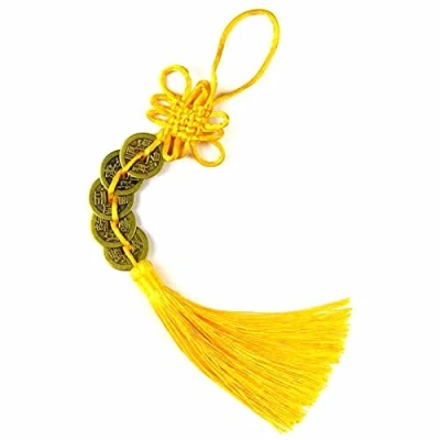 Image of Stakee Chinese Feng Shui Coins Five Emperor Lucky Knot Hanging Good Fortune Home Car Decoration