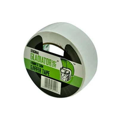 Image of (6 pack) Gladiator® White Premium Heavy Duty Duct Cloth Waterproof Gaffer Gaffa Tape 48MM X 50M