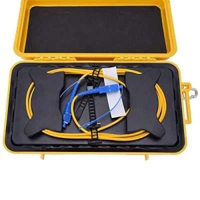 Image of SALUTUYA Fiber Optic OTDR Launch Cable Box, Cord SC/UPC Dead Zone Eliminator Single Mode 500M