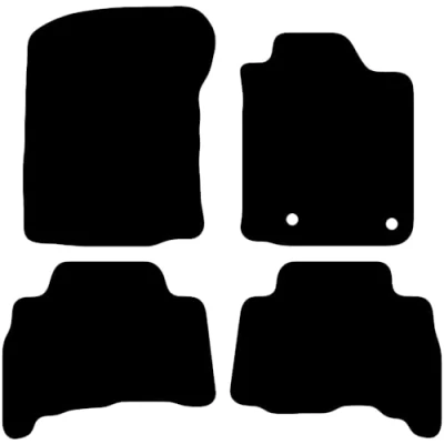 Image of Carsio Carpet Car Mats For Toyota Landcruiser 2013 2020 Tailored Fit Floor Mat Set Complete Accessory Black Custom Fitted All Weather, Anti Slip Backing &amp; Trim