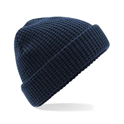 Image of Beechfield® Cuffed Design Classic Waffle Knit Beanie French Navy
