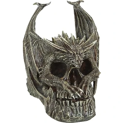 Image of Spiral Draco Skull Desk Top Sculpture