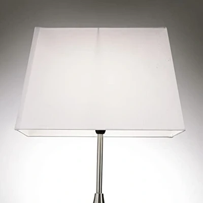 Image of White Lamp Shade in Rectangular Shape 21 Inch Base Width Stunning Finish
