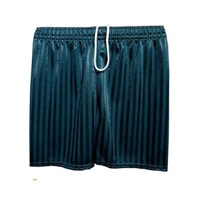 Image of CL BOYS GIRLS MENS KIDS UNISEX SHADOW STRIPE PE SCHOOL SHORTS FOOTBALL GYM GAMES (Bottle Green, Large (Adults))