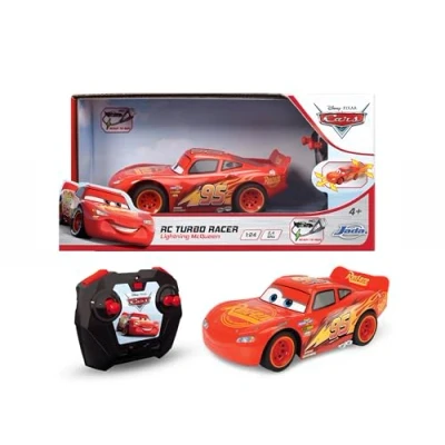 Image of Disney Cars RC Turbo Racer Lightning McQueen 1:24 2 Channel USB chargeable car and battery operated remote control