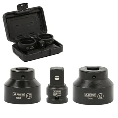 Image of ARES 12111 3 Piece Ball Joint Socket Set Compatible with Chrysler 3/4 Inch Drive Sockets Easily Remove and Install Upper Lower Joints Mid Size RWD Vehicles