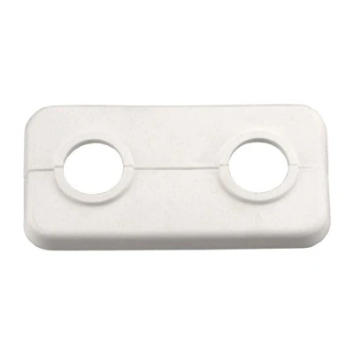 Image of CORNAT T384001 Double Flap Rosette White Plastic 18 mm 2 pcs