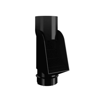 Image of Lindab 100mm HD Polythene Self Cleaning Steel Leaf Trap Black