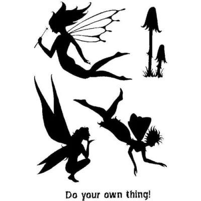 Image of Lindsay Mason Designs A6 Fairy Silhouette Clear Stamp