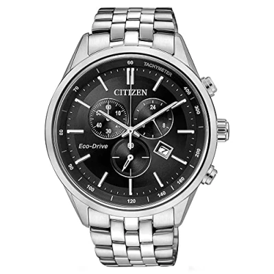 Image of Citizen Men&#039;s Chronograph Quartz Watch with Stainless Steel Strap AT2141 87E