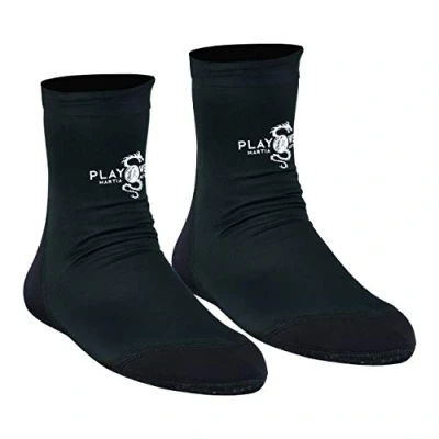 Image of Playwell Martial Arts/MMA School Tatami Indoor Mat Grappling Foot Socks Black/Black NEW (XL)