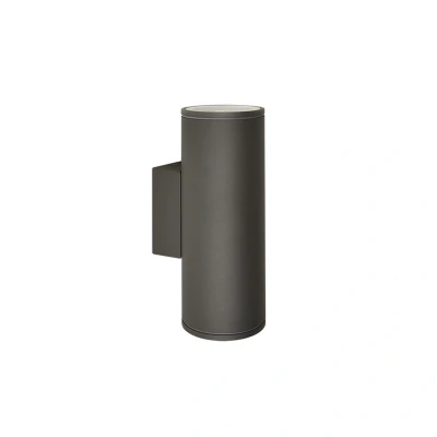 Image of Verta 12W Up &amp; Down Outdoor LED Wall Lights IP54 Grey 3000K Ovia