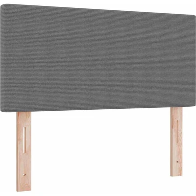 Image of vidaXL LED Headboard Simple Design Light Grey 90 cm Corduroy Fabric