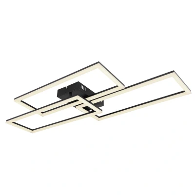 Image of Globo Tiny LED ceiling light 3 bulb rectangles black CCT
