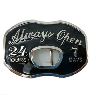 Image of YONE Xwest HOURS DAYS Open Beer Bottle Opener Belt Buckle