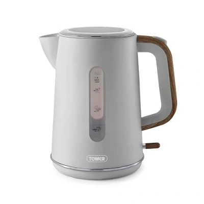 Image of Tower Scandi T10037GRY Stainless Steel Kettle with Rapid Boil and Dry Protection, 1.7L, 3kW, Dove Grey