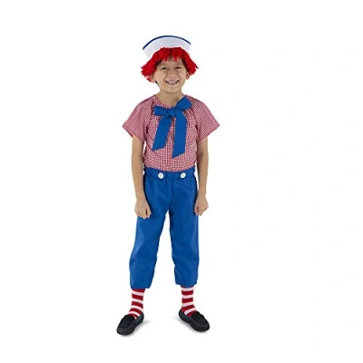 Image of Dress Up America Rag Boy Costume for Kids Set with Attached Apron, Hat