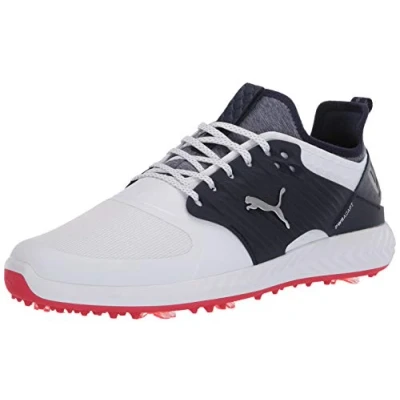 Image of PUMA Men&#039;s Ignite Pwradapt Caged Golf Shoes, White Silver Peacoat, 7 UK