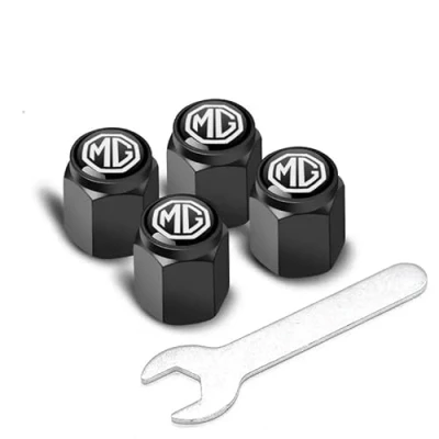 Image of JKVTED 4 Pcs Car Tyre Valve Caps for MG ZS 2020 2024, Tire Stem Dust Resistant Leak Proof with Gasket Covers Tyres Caps,B