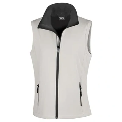 Image of Result Core R232F Ladies Printable Softshell Bodywarmer White/Black M