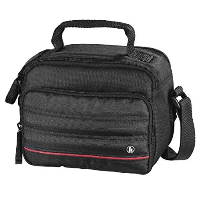 Image of Hama Samara 110 Black Camera Case (with shoulder strap, tear resistant polyester, 16 x 10 13 cm)