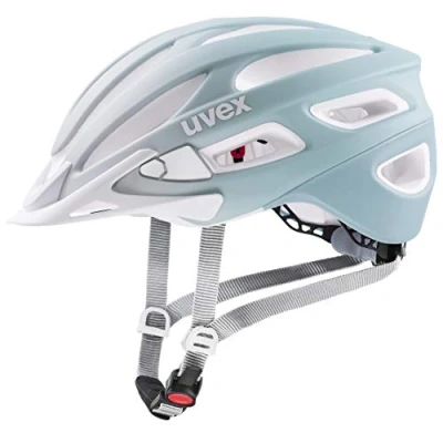 Image of uvex True cc Lightweight All Round Bike Helmet for Women Individual Fit Upgradeable with an LED Light Papyros Peakock Matt 52 55 cm