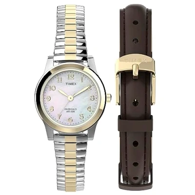 Image of Timex Essex Ave Women&#039;s 25 mm Stainless Steel Strap Watch TWG063400