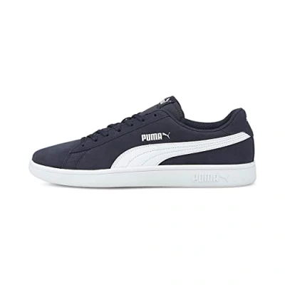 Image of PUMA Unisex Smash V2 Low Top Sneakers, Peacoat White, 9.5 UK