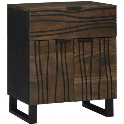 Image of vidaXL Bedside Cabinet 50x33x60 cm Solid Mango Wood.