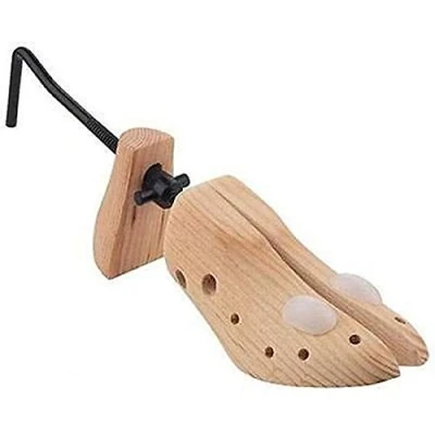 Image of 2 x Mens Gents Adjustable Wooden Shoe Tree Stretchers Shaper Bunions to Fit Sizes 8 12