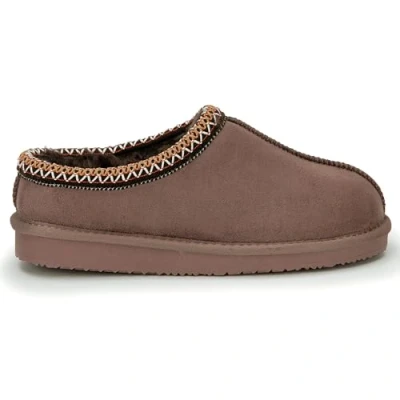 Image of Polar Women s Slippers Faux Suede, Flexible Waterproof Anti Slip Rubber Sole With Memory Foam, Aztec Fluffy Fur Lined Ons, Winter Ladies Walking Shoes for Indoor &amp; Outdoor Mocha UK 7