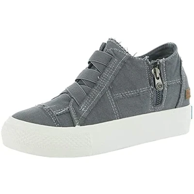 Image of Blowfish Malibu Women&#039;s Mamba Sneaker, Blue Tuna Color Washed Canvas, 5.5 UK