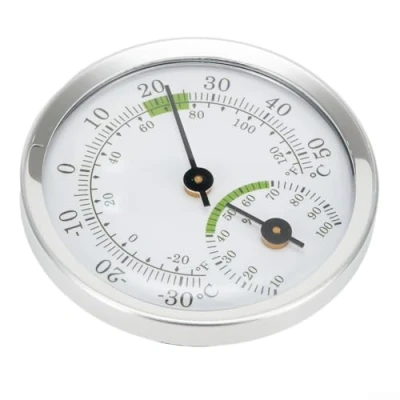 Image of Gettimore Thermometer Hygrometer Metal Dial Outdoor Indoor Hygro Weather for Garden Greenhouse Home Office
