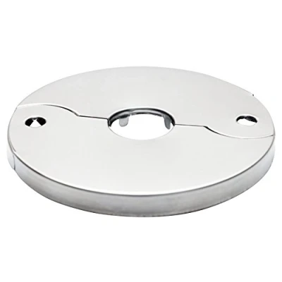 Image of 26mm (3/4&quot;) Split Two Piece Collar Chrome Plated Steel Valve Hole Cover Tap Rose