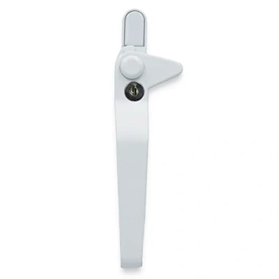 Image of WMS uPVC Window Handle Cockspur White Double Glazed 9mm Backset Left Hand