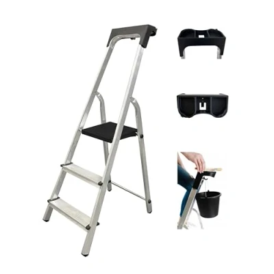Image of Aluminium Step Ladder 125KG (3 Tread)