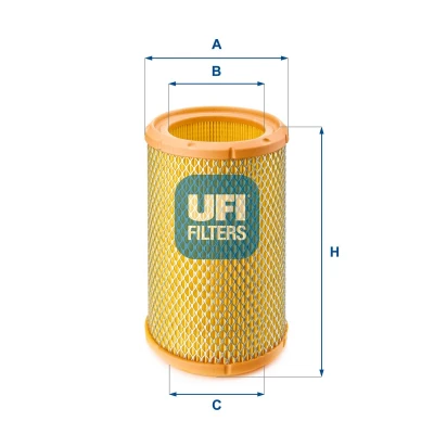 Image of 7701039857 Air Filter UFI 27.267.00 179mm 108mm Insert RENAULT: CLIO 1, TWINGO 1