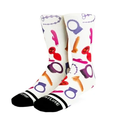 Image of Venture Sex Toys Socks, Ultra Soft Casual Crew Comfortable Funny Rude (as8, alpha, s, m, regular, regular)
